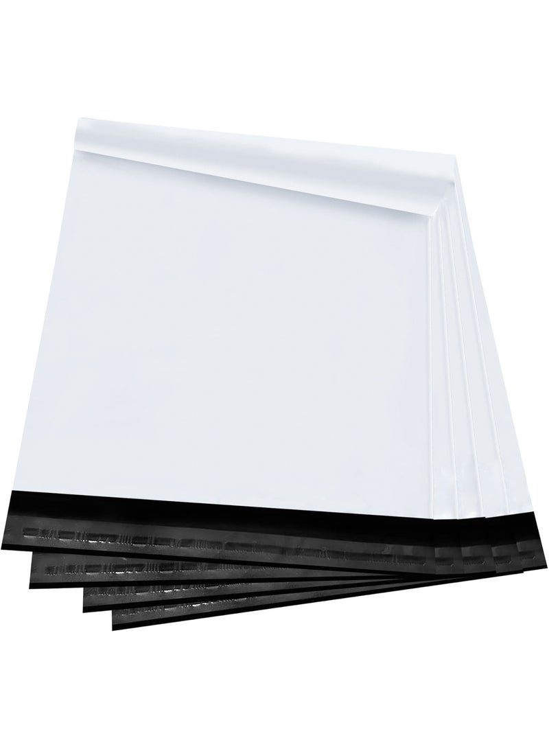 Generic 100 Pcs Medium Shipping Bags for Clothing Mailing Bags with Strong Self-sealing Adhesive Waterproof and Tear-Proof Postal Bags in White,30x37.5+4.5cm  - Image 1