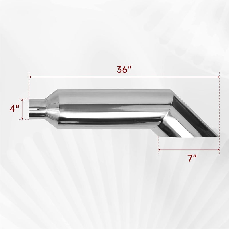 FGJQEFG Polished Stainless Steel Diesel Exhaust Tip - Image 2