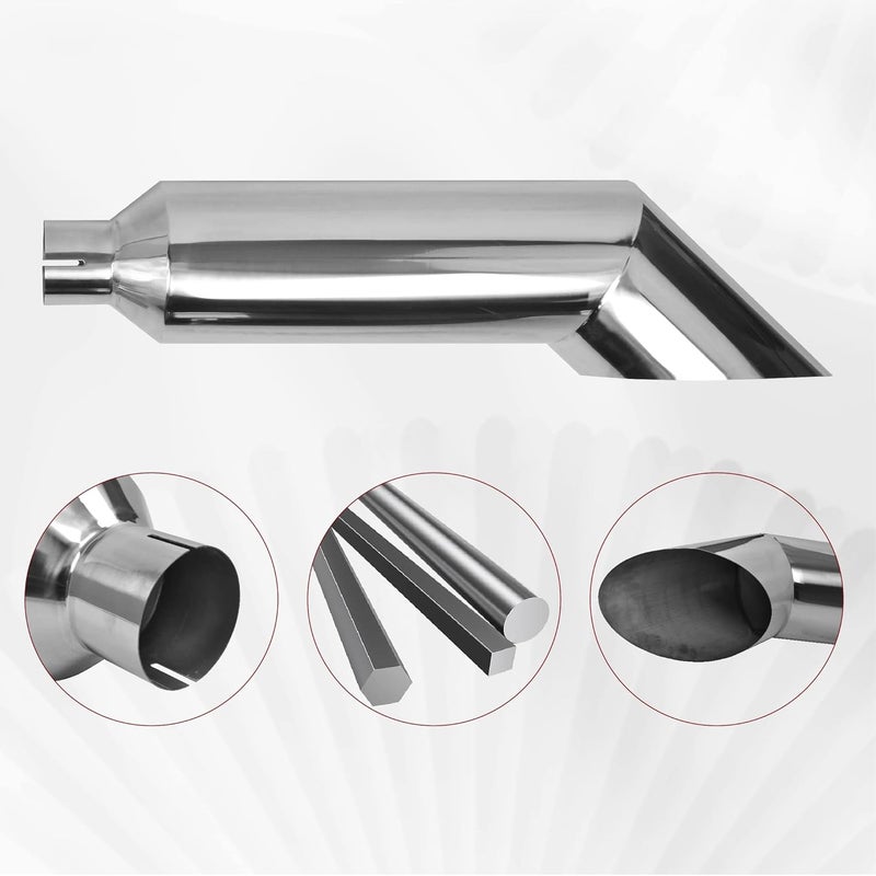 FGJQEFG Polished Stainless Steel Diesel Exhaust Tip - Image 3
