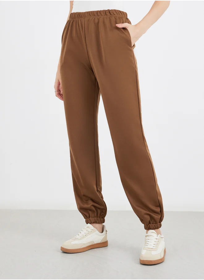 Styli Styli Elasticated Waistband Straight Fit Joggers
