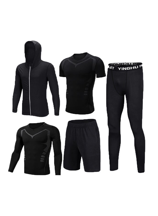 5 Piece Sportswear Set Black - Image 1