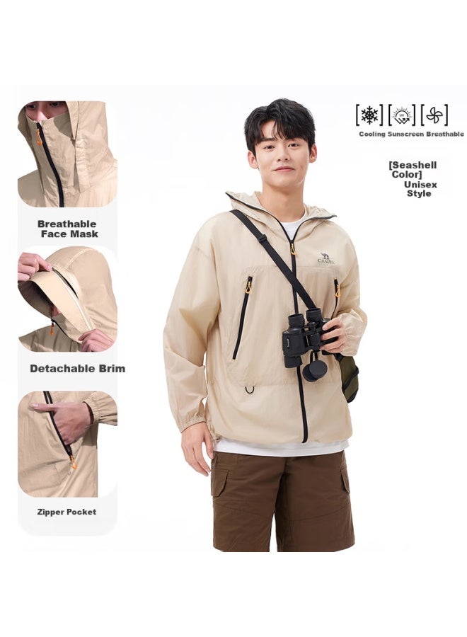 camel Camel (camel) Sun Protection Shirt Upf50+ Breathable Cooling Uv Protection Outdoor Fishing Jacket【wang Junkai's Choice】 - Image 1