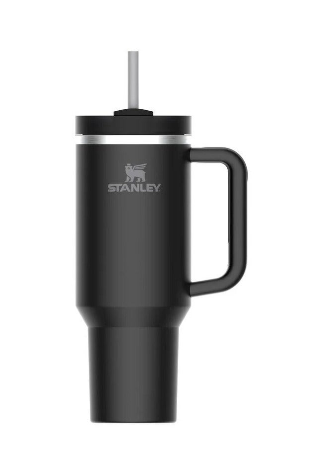 Stanley Quencher H2.0 FlowState Vacuum Insulated Tumbler – 40oz Black Stainless Steel Travel Mug with Leakproof Lid & Straw, Double-Walled Thermal Design Keeps Drinks Cold for 24 Hours & Hot for 7 Hours, Durable, Portable, Eco-Friendly Hydration Solution for Travel, Work, Gym, and Outdoor Use  - Image 1