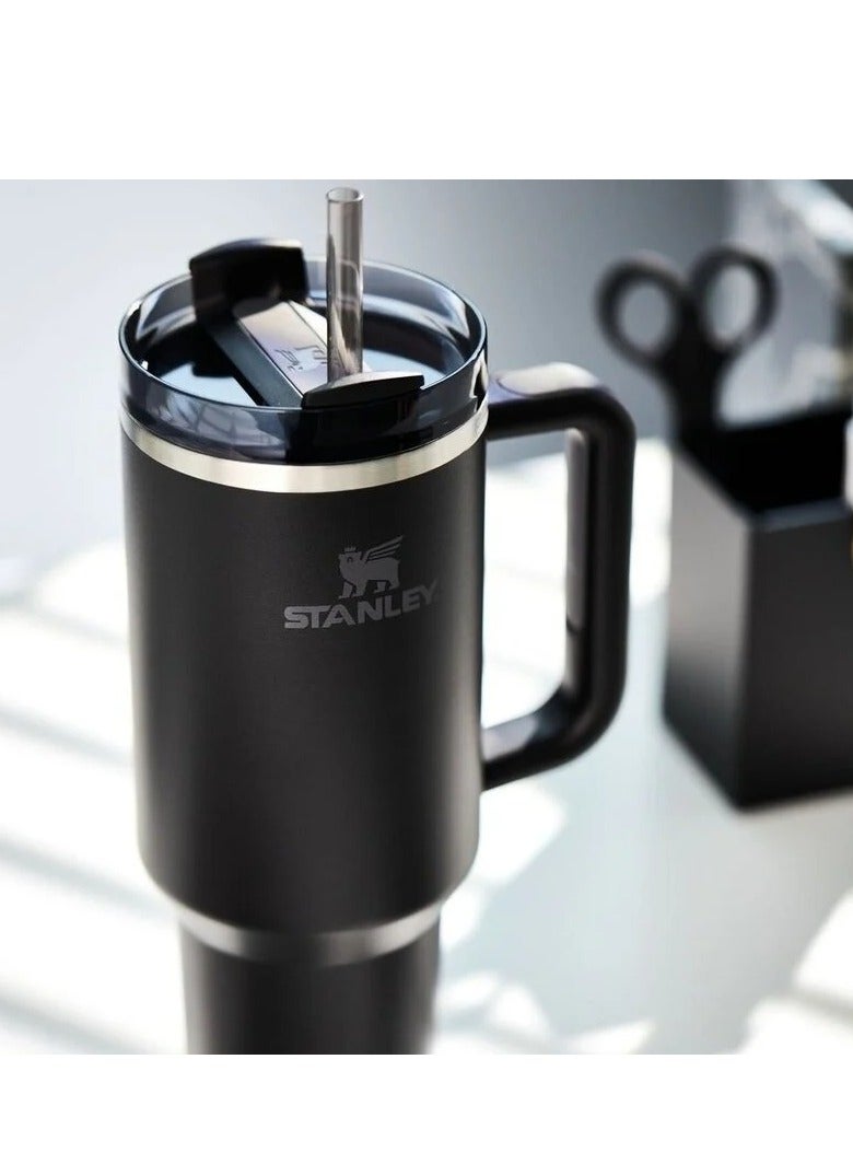 Stanley Quencher H2.0 FlowState Vacuum Insulated Tumbler – 40oz Black Stainless Steel Travel Mug with Leakproof Lid & Straw, Double-Walled Thermal Design Keeps Drinks Cold for 24 Hours & Hot for 7 Hours, Durable, Portable, Eco-Friendly Hydration Solution for Travel, Work, Gym, and Outdoor Use  - Image 5