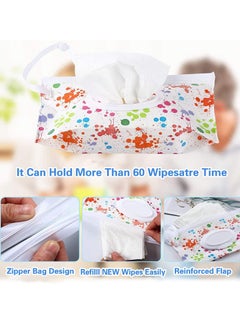 ECVV 6 Pack Refillable Baby Wet Wipe Pouches Portable Travel Wipes Dispenser Reusable Wet Wipe Bag Eco Friendly and Lightweight Travel Baby Wipes Container With Sealed Zipper  - Image 4