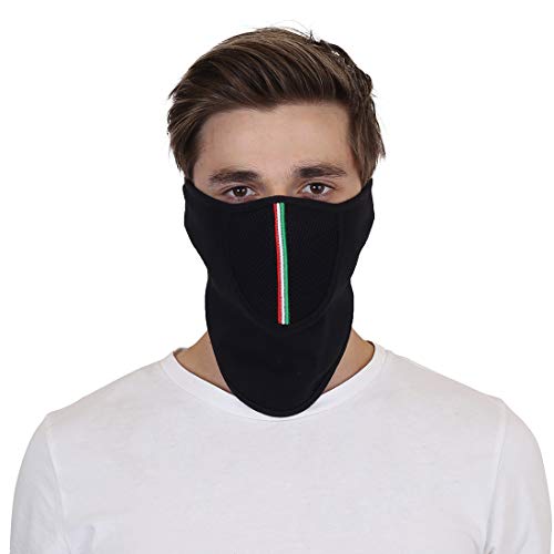 SOUL eTHICS Men Premium Cotton Breathable,Stretchable Rider Face Mask For Winter,Dust,Cold,Protection,Bike Riding,Helmet Cap,And All Other Outdoor Activities (Half Rider Face Mask),Black,For Unisex - Image 2