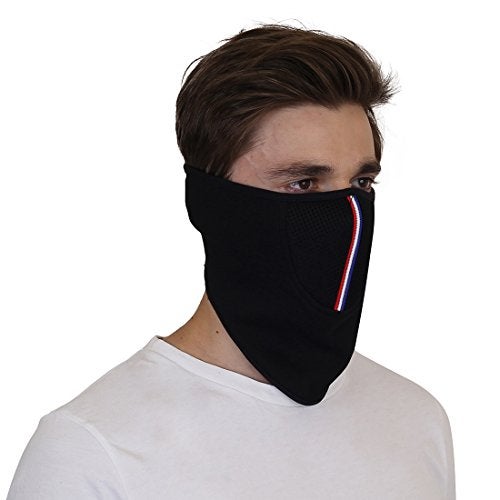 SOUL eTHICS Men Premium Cotton Breathable,Stretchable Rider Face Mask For Winter,Dust,Cold,Protection,Bike Riding,Helmet Cap,And All Other Outdoor Activities (Half Rider Face Mask),Black,For Unisex - Image 1