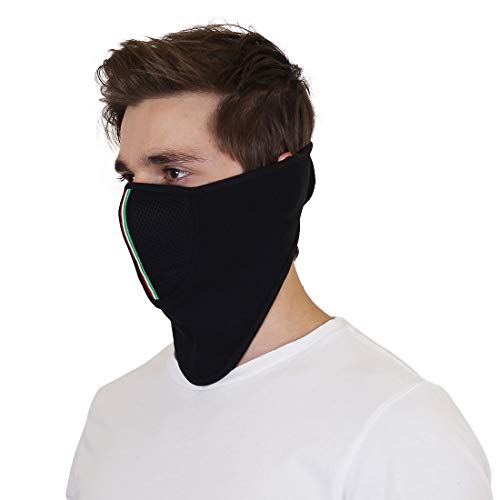 SOUL eTHICS Men Premium Cotton Breathable,Stretchable Rider Face Mask For Winter,Dust,Cold,Protection,Bike Riding,Helmet Cap,And All Other Outdoor Activities (Half Rider Face Mask),Black,For Unisex - Image 3