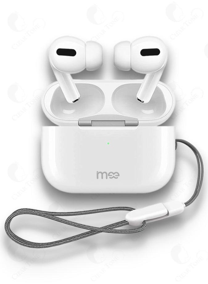 iMee Best True Wireless Bluetooth Earbuds (White) | Premium Touch Control Headphones | Bluetooth 5.3 with 15M Long-Range Connectivity | 320mAh Charging Case | Clear Calling Mic | Comfortable Fit with Built-In Lanyard - Image 1