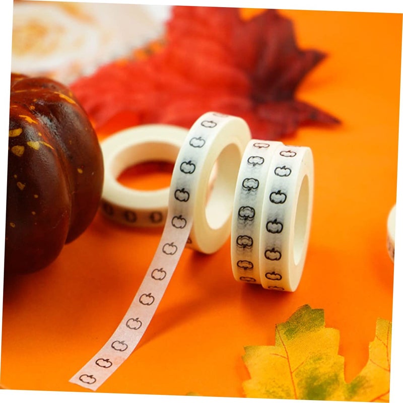 ERINGOGO Assorted Halloween Tapes Pumpkin Pattern 6 Rolls 10m Each Perfect for Halloween Decor and Wrapping - Image 5