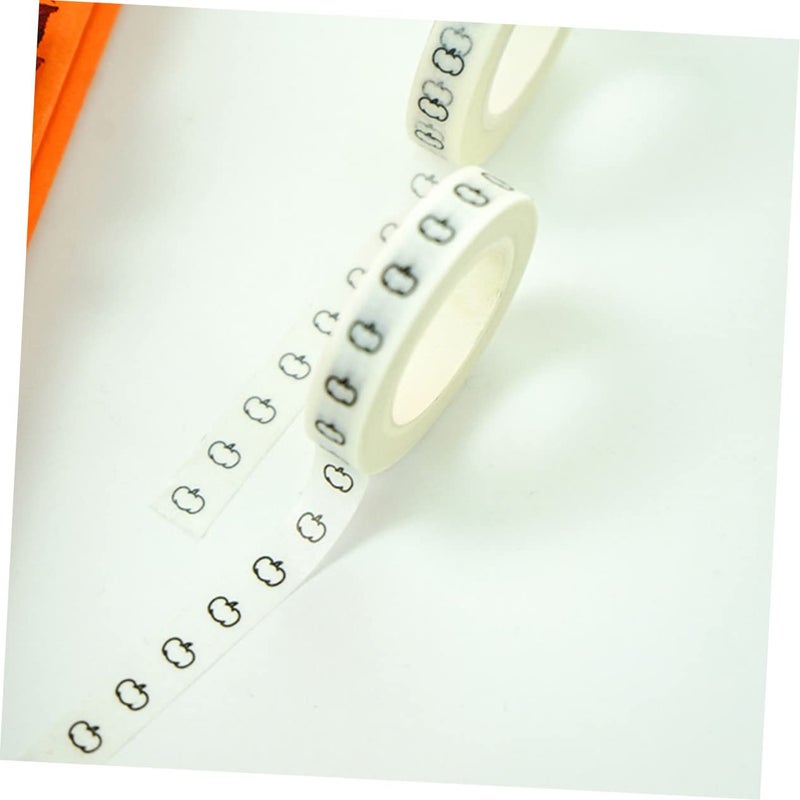 ERINGOGO Assorted Halloween Tapes Pumpkin Pattern 6 Rolls 10m Each Perfect for Halloween Decor and Wrapping - Image 3