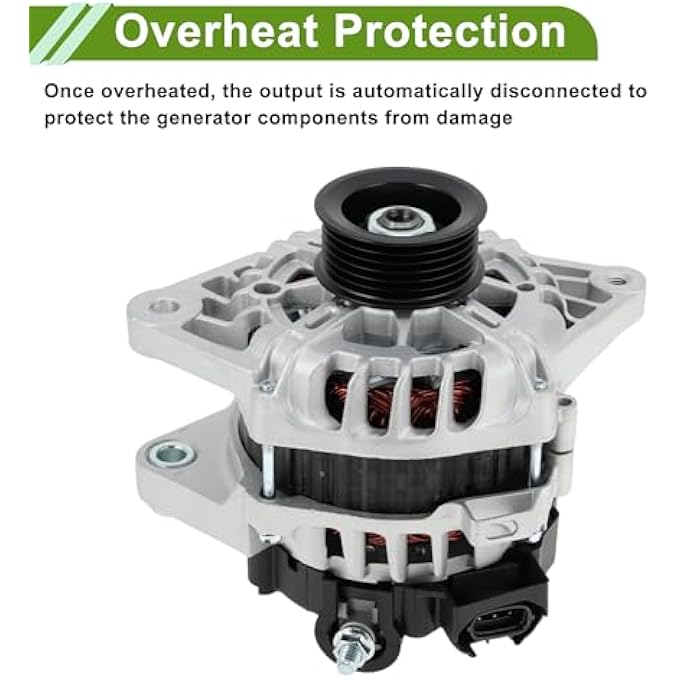 HOPESPANNER Car Alternator for Hyundai Accent 2012-2017 High Performance 90A 12V 1 Piece No. 373002B300 - Image 5