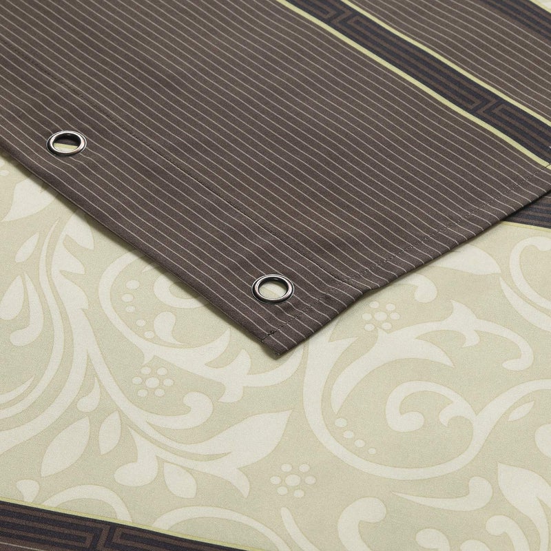 BESTRIPES Fabric Shower Curtain, Brown Shower Curtain, Brown Tan Striped Pattern Shower Curtains for Bathroom, Modern Decorative Bathroom Curtains - 72" W x 72" H - Image 3