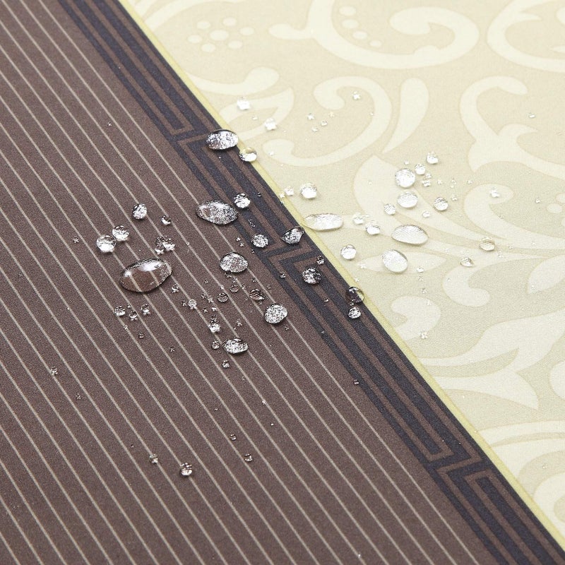 BESTRIPES Fabric Shower Curtain, Brown Shower Curtain, Brown Tan Striped Pattern Shower Curtains for Bathroom, Modern Decorative Bathroom Curtains - 72" W x 72" H - Image 2