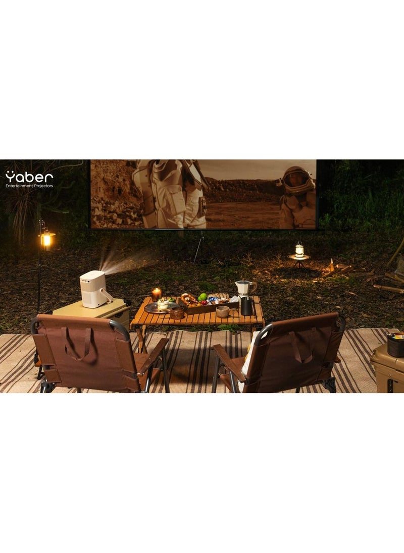 Yaber - Portable mobile projector with a built-in battery, dual 5W JBL speakers, and a USB dongle for TV with Android system. - Image 1