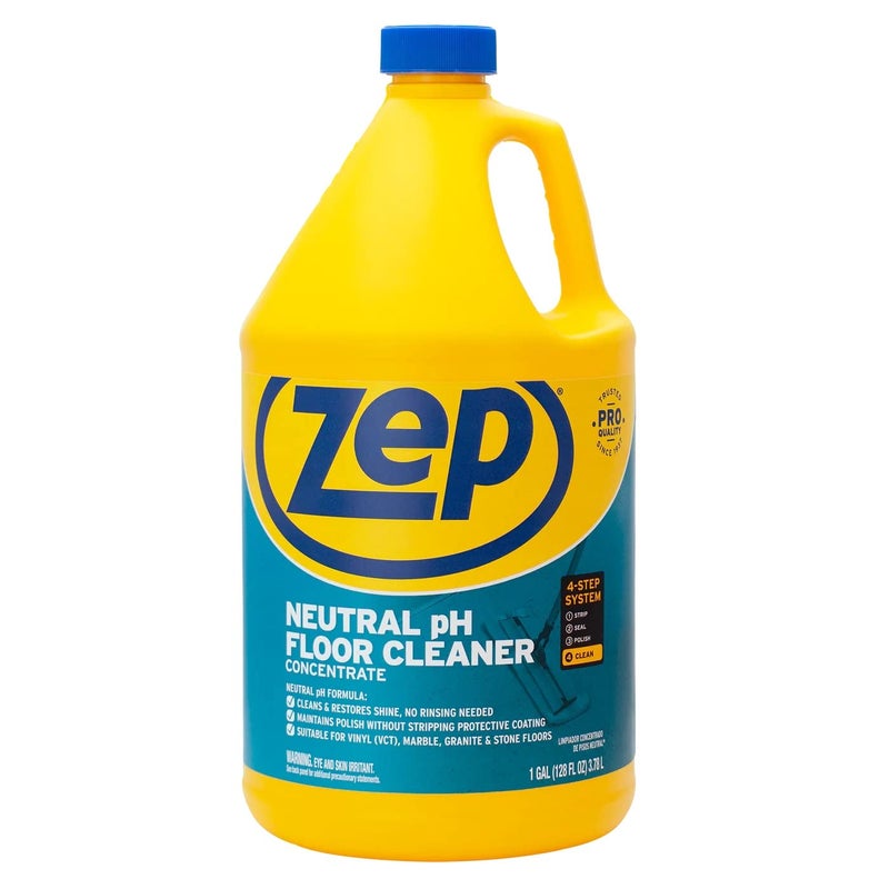 Zep Neutral PH Industrial Floor Cleaner - 1 Gallon - ZUNEUT128 - Concentrated Pro Trusted All-Purpose Floor Cleaner - Image 1