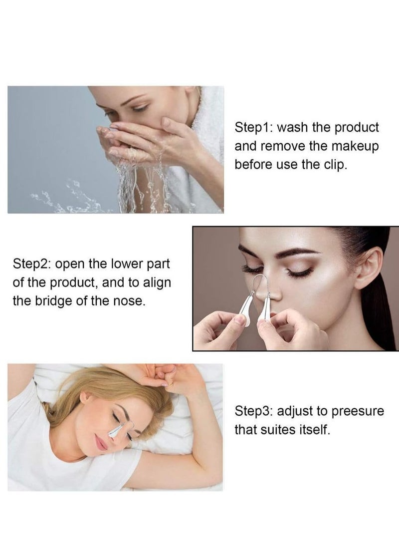 Najwa - FERNIDA Nose Shaper Clip, Pain-Free Nose Bridge Straightener Corrector, Soft Silicone Nose Slimmer Rhinoplasty Device Nose Up Lifting Clip Beauty Tool (Blue) - Image 1