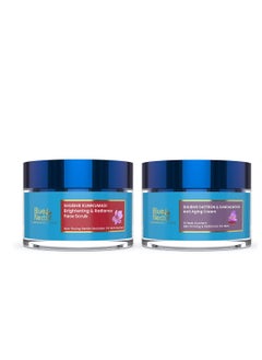 Blue Nectar Blue Nectar Anti Aging Saffron Face Moisturiser for Men(1.7 Fl Oz) Kumkumadi Gentle Exfoliating Face Scrub for Tan Removal and Blackheads (1.7 Oz)  - Image 1