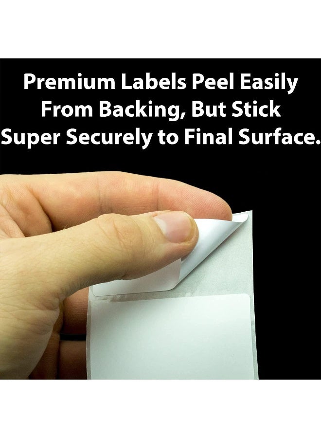 ECVV ملصقات حرارية مباشرة قابلة للطباعة، ملصقات ذاتية اللصق، 1000 قطعة/لفة، 50 مم × 30 مم، رموز شريطية، عنوان، شحن، بريد، فارغة - 2 لفة - Image 5