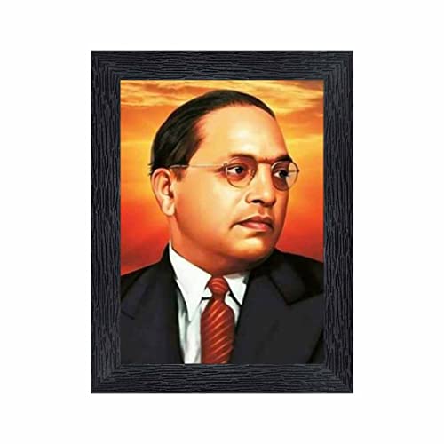 pnf Dr. B. R. Ambedkar Wood Photo Frames with Acrylic Sheet (Glass)(photoframe,Multicolour,6x8inch)-19818 - Image 1
