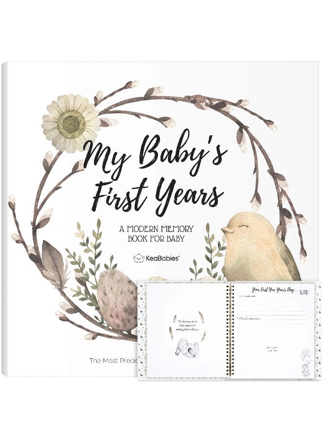 KeaBabies Craft Baby First Years Memory Book, Baby Keepsake Album, Wonderland - Image 1
