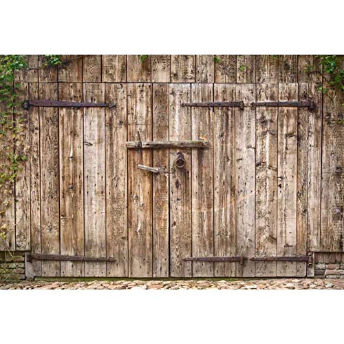 OFILA Farm Barn Door Backdrop 7x5ft Fabric Rustic Birthday Party Backdrop Country Wedding Pictures Background Wooden - Image 2