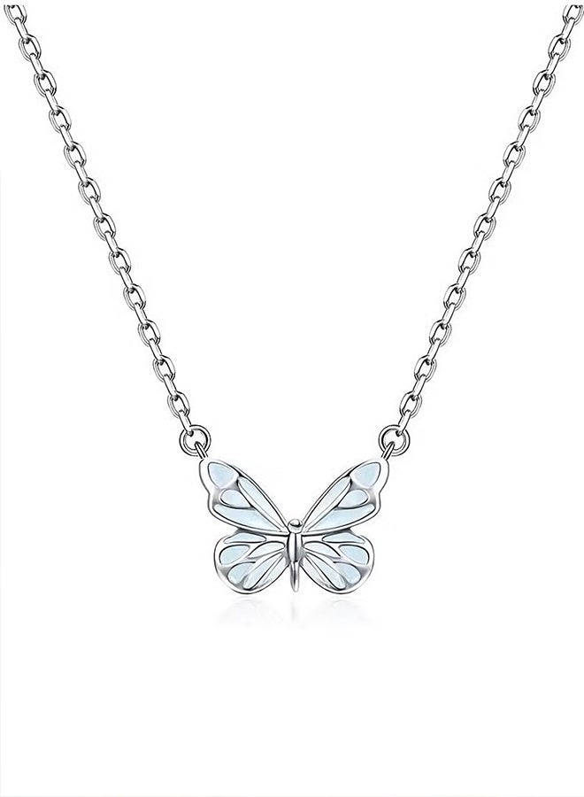 Happy D Butterfly Pendant Necklace for Women Adjustable Dark Luminous Butterfly Necklace,Friend Friendship Party Valentine's Day Mother's Day Jewelry Gift - Image 3