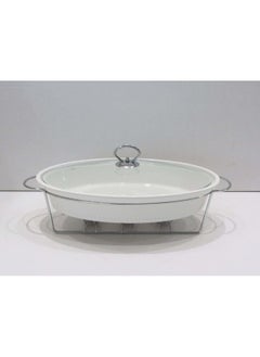 14.5 Inch Oval Casserole With Candle Stand Ceramic Buffet Casserole Dish Ceramic Pot Chafer With Candle Holder Catering Warmer Hot Pot Soup Pot For Events Hotel Restaurant - pzsku/Z6C38A39297BF3F19C831Z/45/_/1722258528/cc1bd9f9-7f8c-41ba-91ae-ca6fe4fe25e7