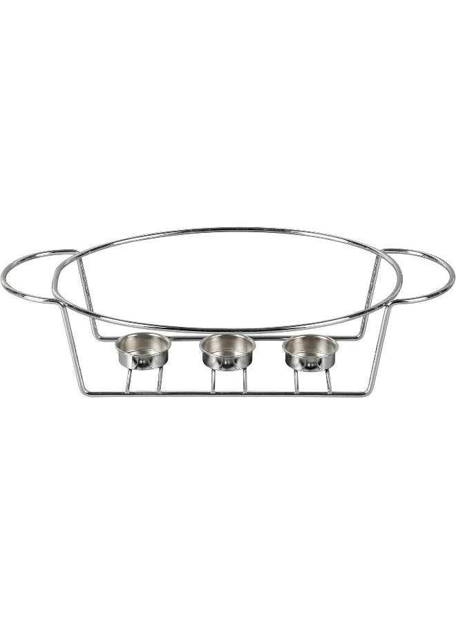 Orchid 14.5 Inch Oval Casserole With Candle Stand Ceramic Buffet Casserole Dish Ceramic Pot Chafer With Candle Holder Catering Warmer Hot Pot Soup Pot For Events Hotel Restaurant  - Image 4