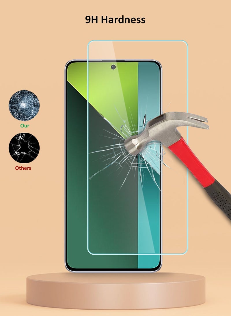 Techie HD Tempered Glass Screen Protector for Redmi Note 13 Pro 4G - Anti Reflection Anti Bubbles 9H Hardness 0.33 mm Rounded Edges Easy Installation - Image 3