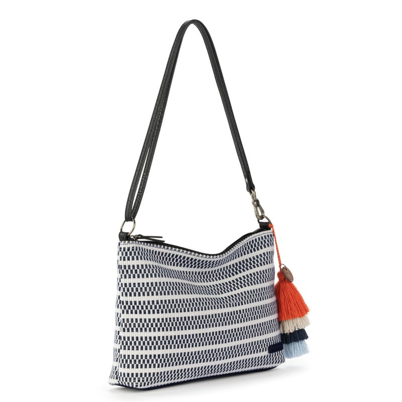 Sakroots Lumi Convertible Crossbody Purse - Women's 3-in-1 Handbag for Everyday & Travel -Small Clutch Bag With Zipper - Black & White Woven - Image 3
