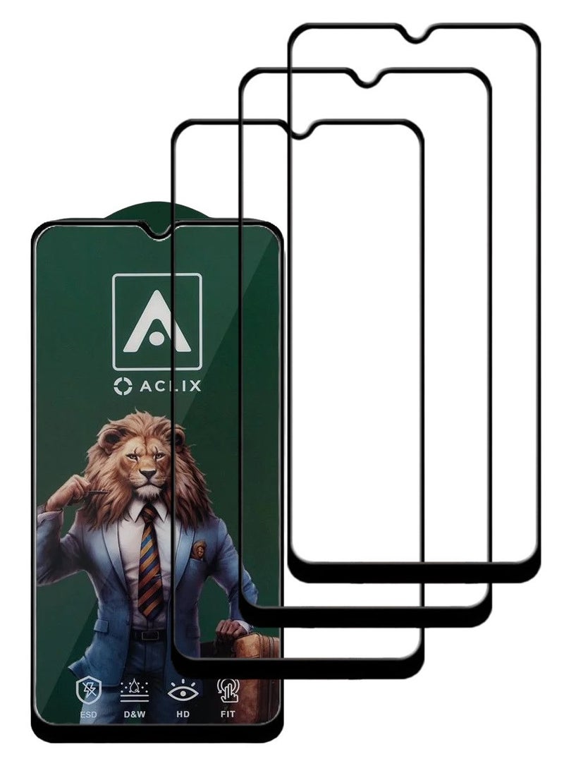 ACLIX 3 Pieces Antistatic ESD Dustproof Premium Quality High Definition Tempered Glass Screen Protector Designed For Oppo A17 - Image 1