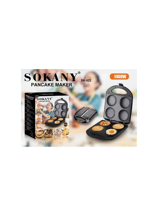 Sokany Pancake Maker 1400 Watt Black SK-822 - Image 1