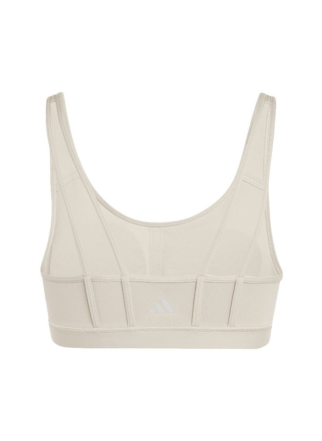 Adidas adidas All Me Ess Ms Beige Training Bra 2XSB  - Image 3