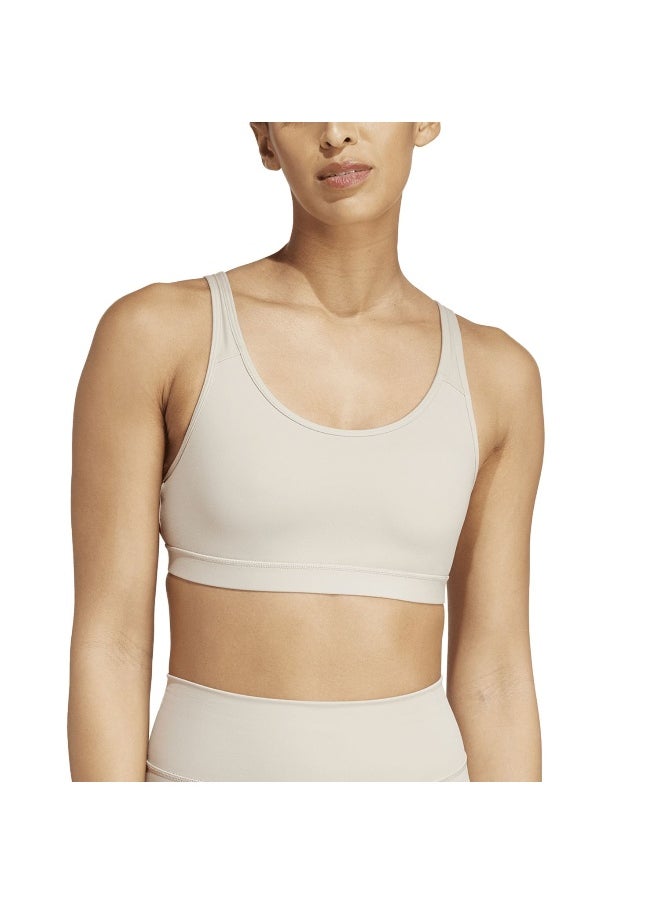 Adidas adidas All Me Ess Ms Beige Training Bra 2XSB  - Image 5