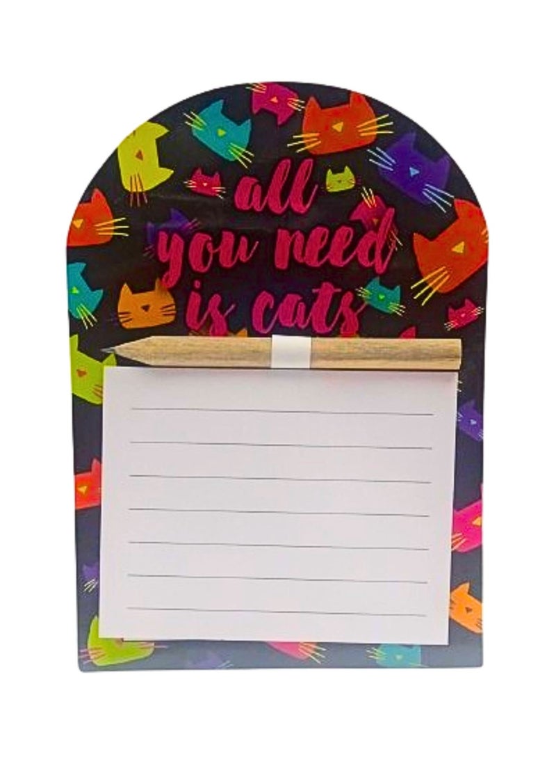 Memo Pad 40-Sheet  With Pencil And Magnetic Back Assorted Designs For Fridge, Locker, File Cabinet etc - Image 2