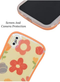 Houmt iPhone X Case Cover with Floral Design Tough Phone Case Shockproof Protective TPU Compatible with Apple iPhone X/XS Cover  - Image 2
