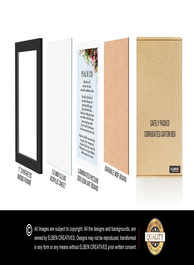 Elben Creatives Bible Verses Wall Frame: Blessed are all who fear the Lord. Psalm 128 (Full Chapter) - Image 3