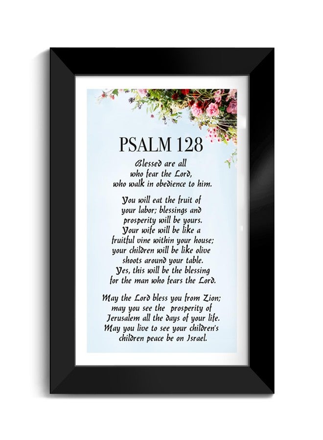 Elben Creatives Bible Verses Wall Frame: Blessed are all who fear the Lord. Psalm 128 (Full Chapter) - Image 1