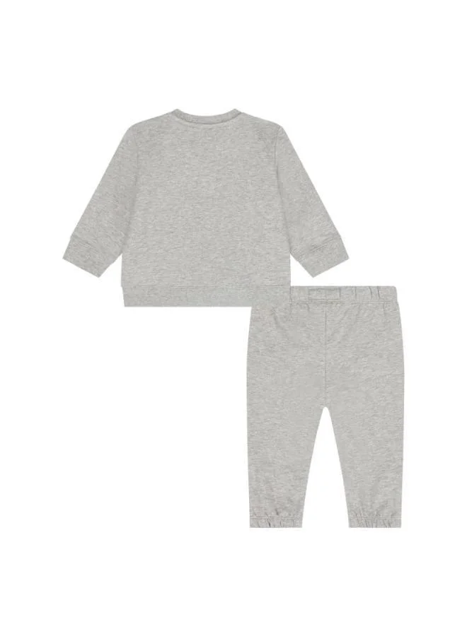 Calvin Klein Jeans grey Newborn Fleece Logo Tracksuit  | Best Price UAE