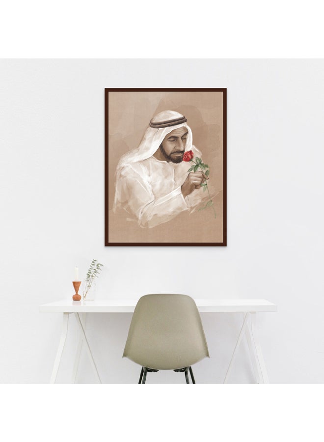 آرت دیکور  ديكور فني مؤطر للفنون الجميلة للشيخ زايد بن سلطان آل نهيان صورة الإمارات العربية المتحدة جدار الفن طباعة جدار ديكور للمنزل غرفة المعيشة المكتب والهدايا - Image 3