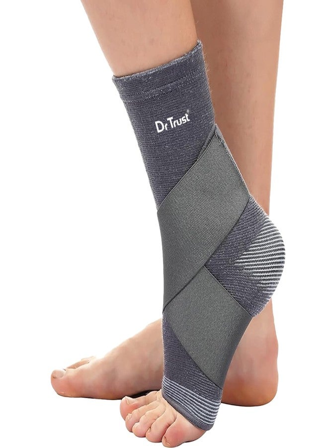 Dr Trust USA 4301 Ankle Binder Support for Men & Women Ankle Brace for Targeted Compression, Pain Relief & Stability, Comfortable Fit Ankle Support for Sprain, Strain, Preventive Care, Overuse Ankle Care, Large - Image 1