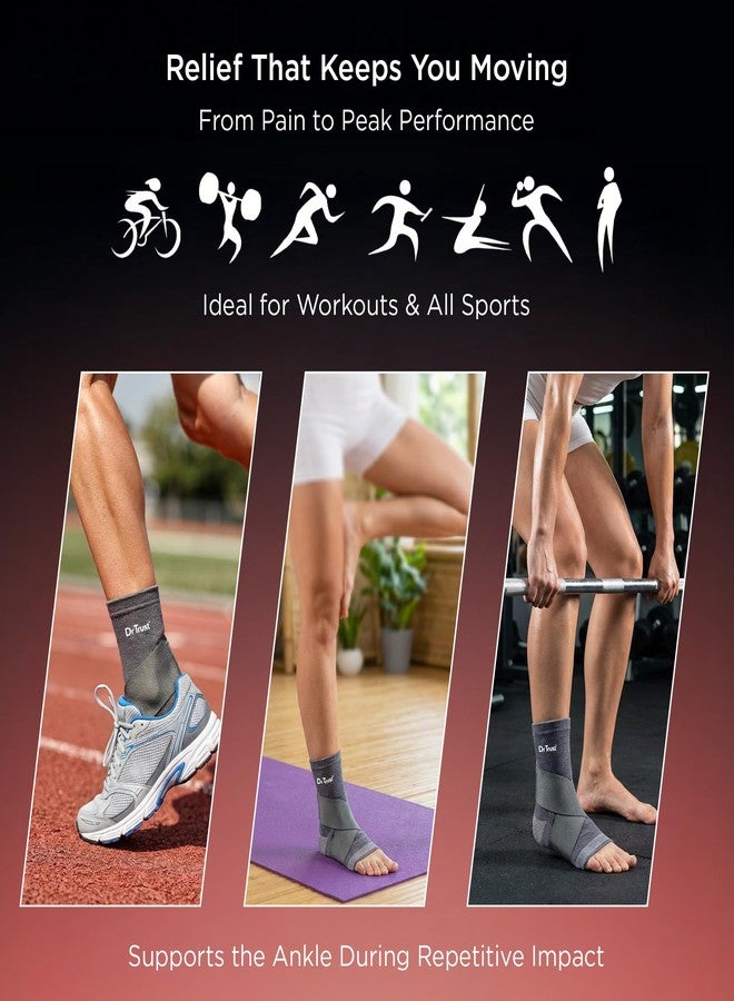 Dr Trust USA 4301 Ankle Binder Support for Men & Women Ankle Brace for Targeted Compression, Pain Relief & Stability, Comfortable Fit Ankle Support for Sprain, Strain, Preventive Care, Overuse Ankle Care, Large - Image 3