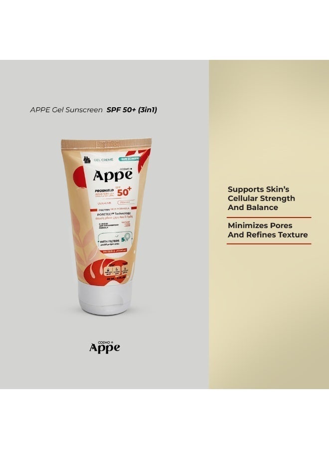Cosmo APPE Proshield SPF 50+ Gel Creme Sunscreen 60ml - Invisible & Matte Finish - UVA/UVB PA++++ with PORETECT Technology - Alcohol & Perfume Free - Image 3