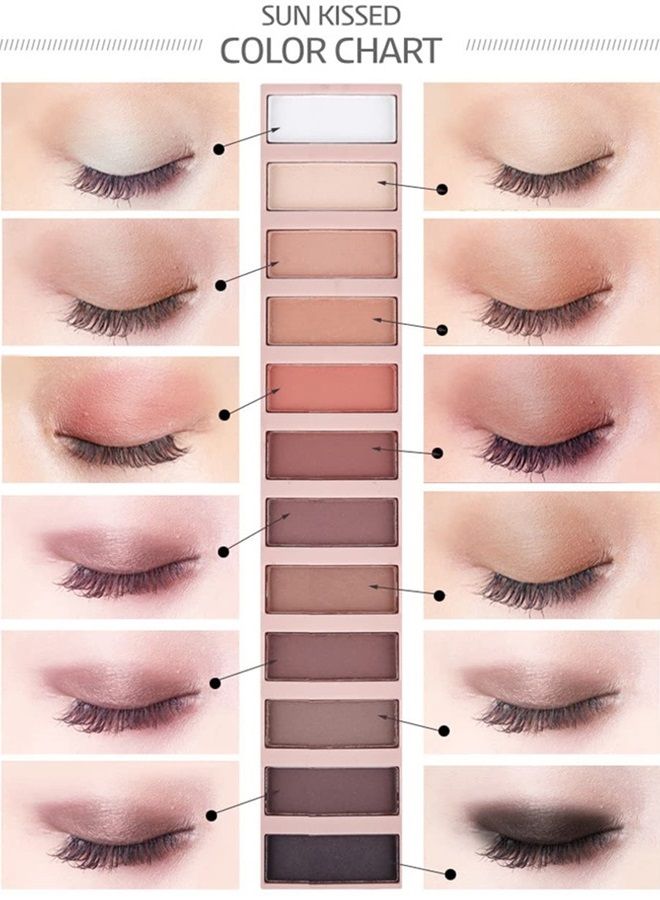 Bestland 2 Pack 12 Colors Makeup Nude Colors Eyeshadow Palette Natural Nude Matte Shimmer Glitter Pigment Eye Shadow Pallete Set Waterproof Smokey Professional Beauty Makeup Kit (2 PCS) - Image 3