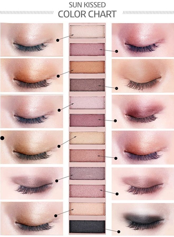 Bestland 2 Pack 12 Colors Makeup Nude Colors Eyeshadow Palette Natural Nude Matte Shimmer Glitter Pigment Eye Shadow Pallete Set Waterproof Smokey Professional Beauty Makeup Kit (2 PCS) - Image 5