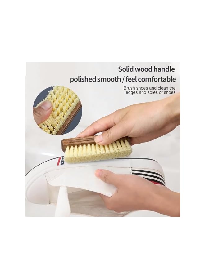 promass Professional Shoe Shine Brush Kit – 3PCS Suede Brushes for Polishing Crepe Suede, Leather, Nubuck, and Canvas Shoes – Wooden Handle Cleaner for Shoes, Bags, and Accessories - Image 5