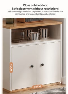 Sharpdo Sharpdo Functional Storage Cabinet for Living Room, Stylish Kitchen Cabinet with Open Space, Minimalist Bedroom Nightstand, 60 * 34 * 56cm  - Image 3