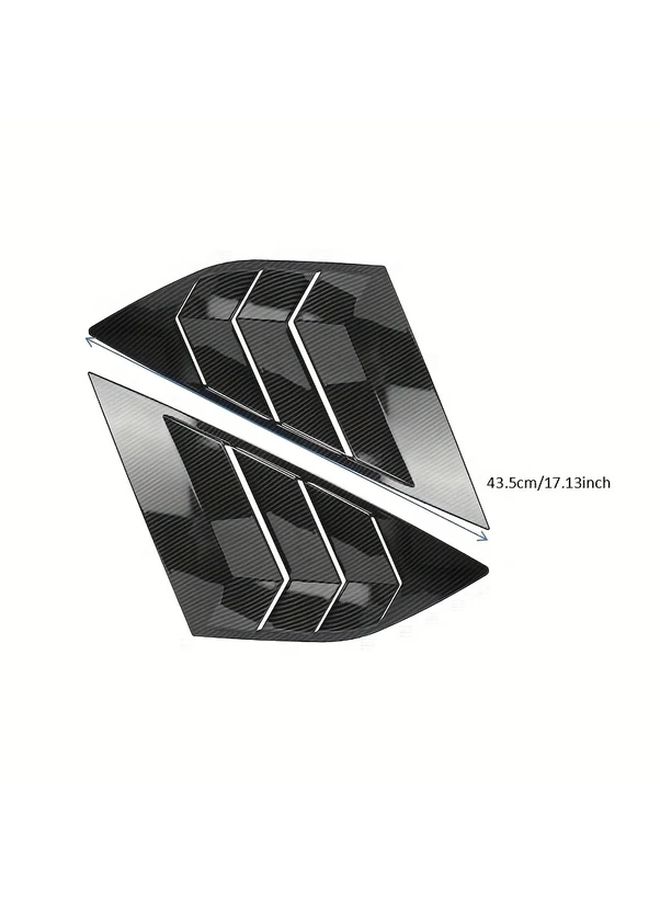 For Ford Focus ST RS MK3 SE 2012 2018 Sports Sedan Car Exterior Rear Window Shutter Vent Shade Matt Black Stylish ABS Decorative Louver Enhanced Aerodynamics Privacy Sleek Car Accessory Durable Carbon Fiber Texture Automotive Part - Image 2