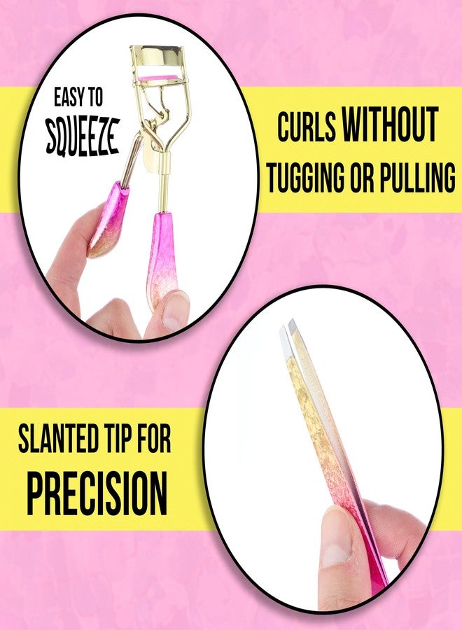 FOREVER 21 مجموعة مكبس الرموش والملاقط - مجموعة 2 قطعة مع مكبس رموش دقيق وملاقط رموش لشرائط الرموش | مجموعة أدوات تطبيق الرموش الصناعية - Image 3